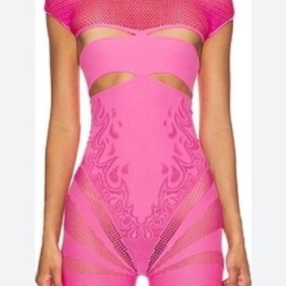 POSTER GIRL Other - POSTER GIRL Pink Mesh Bodysuit